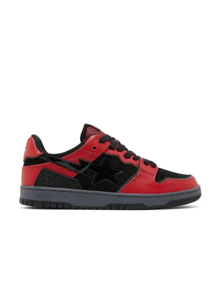 Кеды BAPE Sk8 Sta 'Black Red' — изображение 2 из 9, красный/черный