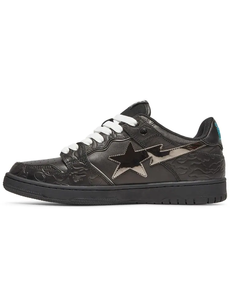 Кроссовки BAPE Sk8 Sta Low 'Black' — изображение 3 из 8, черный