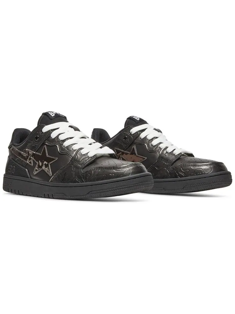 Кроссовки BAPE Sk8 Sta Low 'Black' — изображение 8 из 8, черный