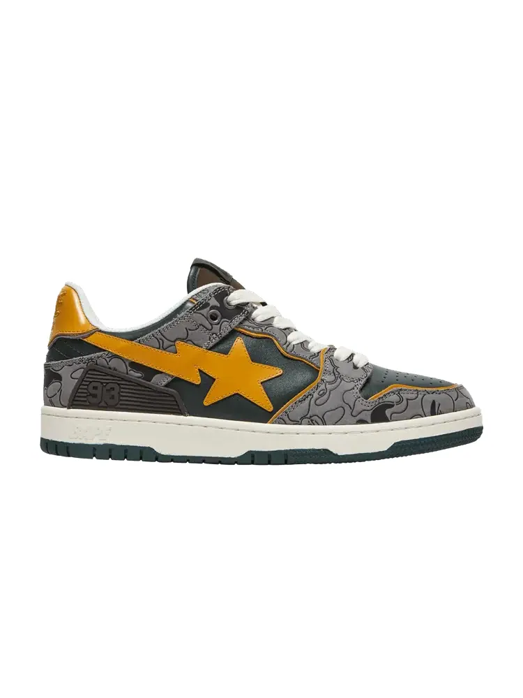 Кеды BAPE Sk8 Sta Low 'Green Camo' — изображение 1 из 9, зеленый/серый