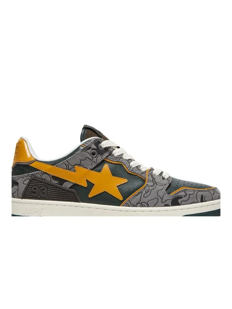 Кеды BAPE Sk8 Sta Low 'Green Camo' — изображение 3 из 9, зеленый/серый