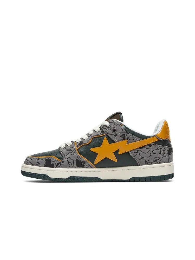 Кеды BAPE Sk8 Sta Low 'Green Camo' — изображение 4 из 9, зеленый/серый