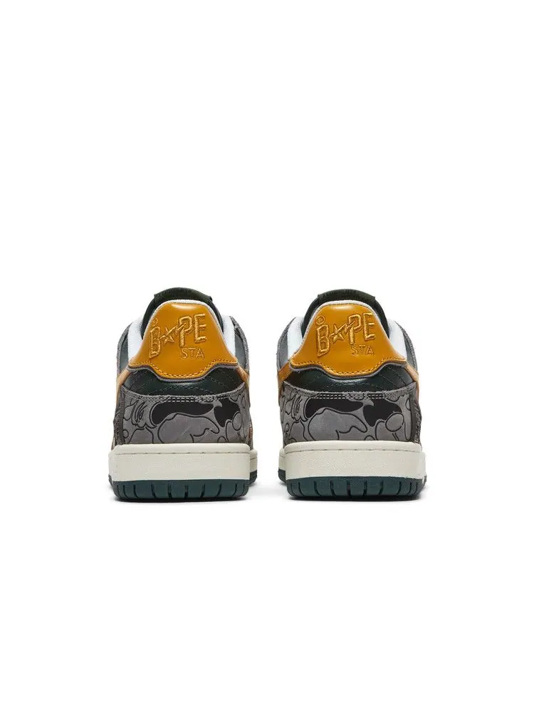 Кеды BAPE Sk8 Sta Low 'Green Camo' — изображение 7 из 9, зеленый/серый
