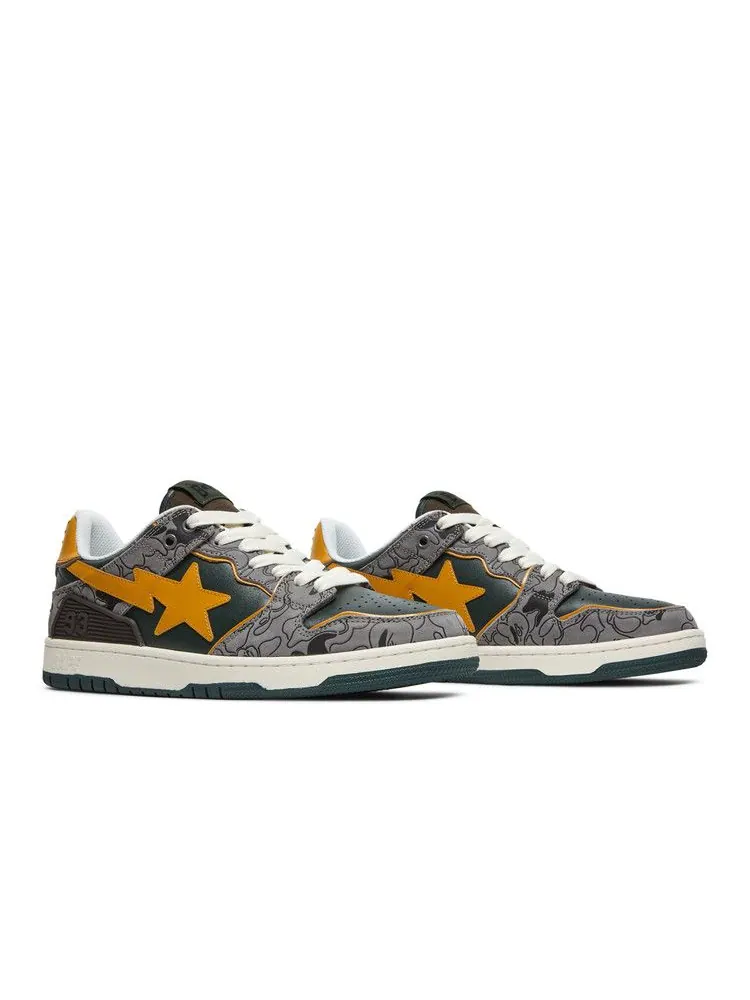 Кеды BAPE Sk8 Sta Low 'Green Camo' — изображение 9 из 9, зеленый/серый