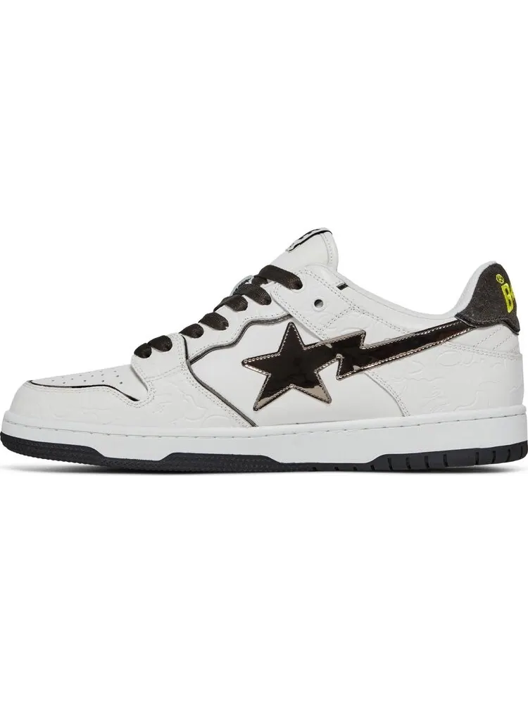 Кеды Sk8 Sta White Metallic Silver — изображение 3 из 8, белый