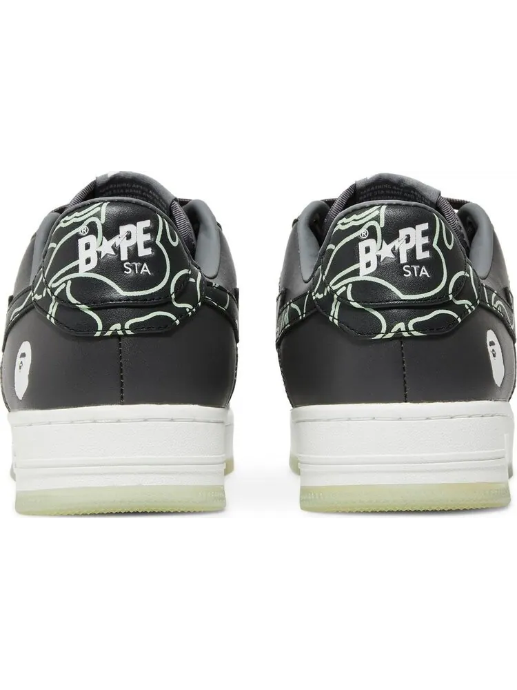 Кроссовки Bapesta Text Code Camo - Charcoal — изображение 6 из 8, черный