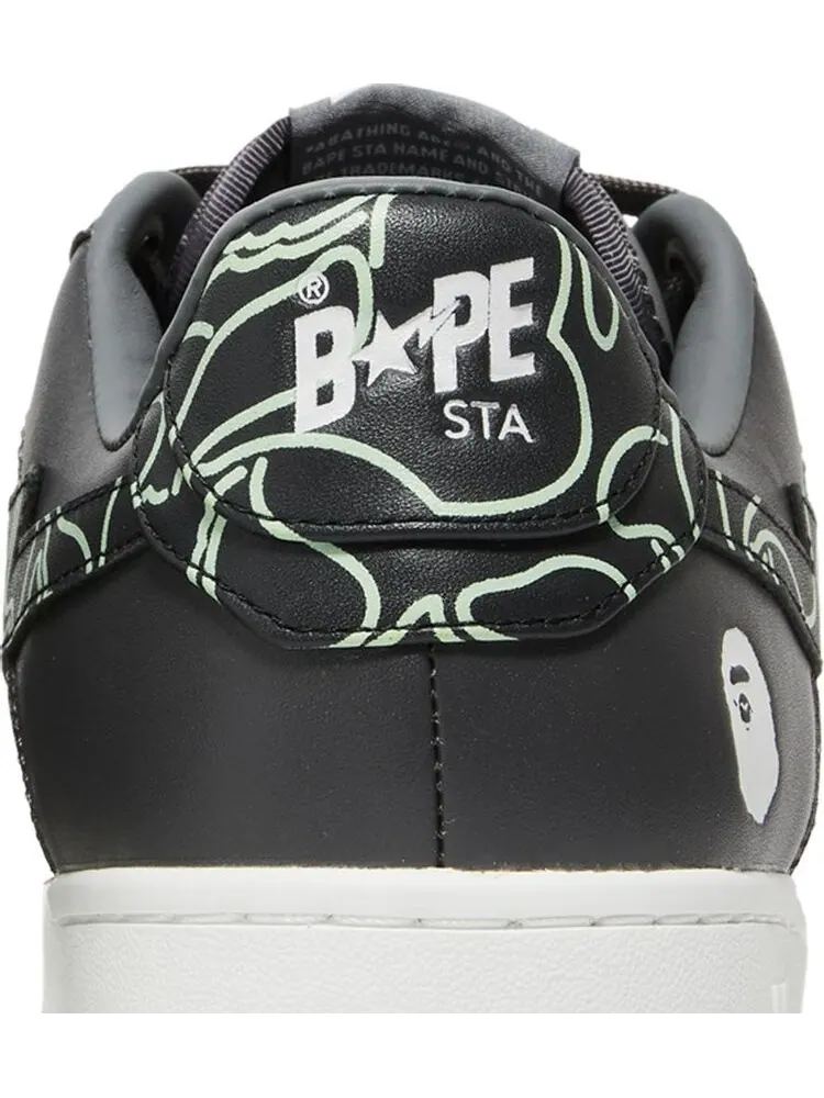 Кроссовки Bapesta Text Code Camo - Charcoal — изображение 7 из 8, черный