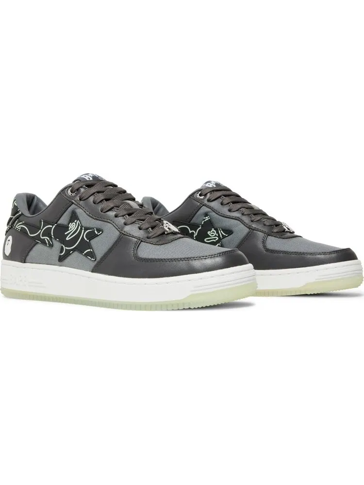 Кроссовки Bapesta Text Code Camo - Charcoal — изображение 8 из 8, черный