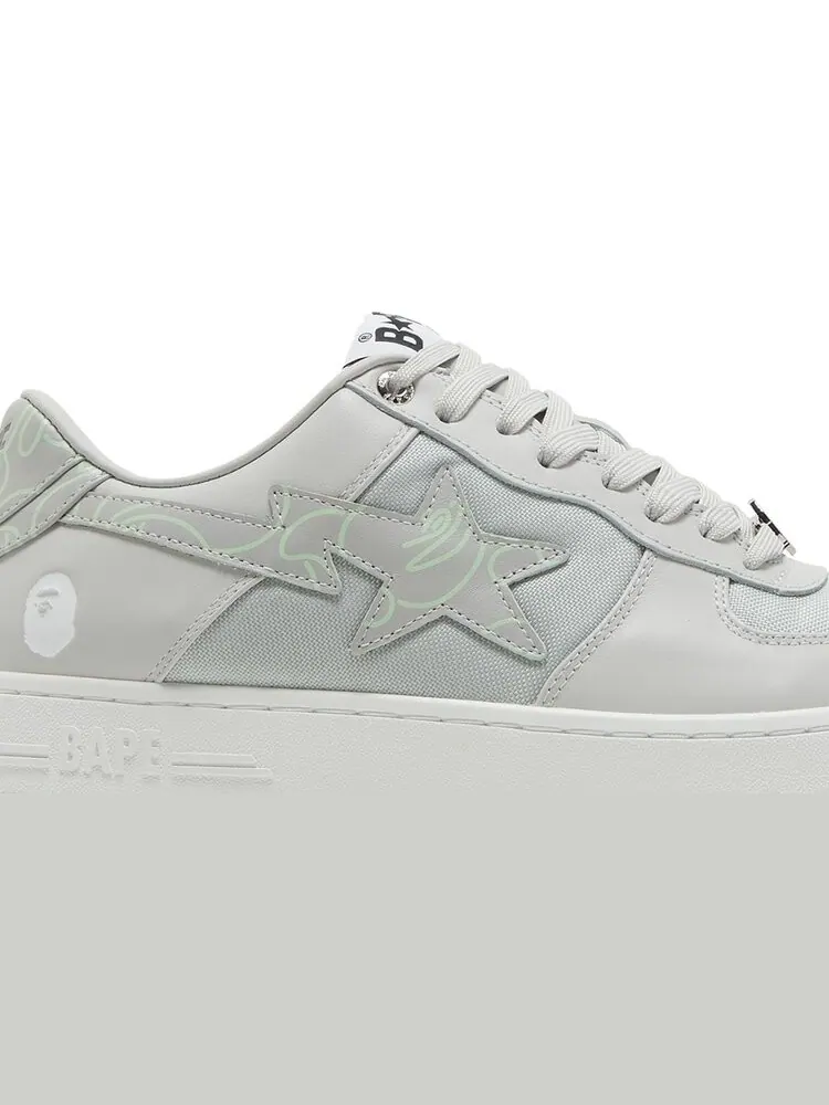 Кроссовки Bapesta Text Code Camo - Grey — изображение 2 из 8, серый