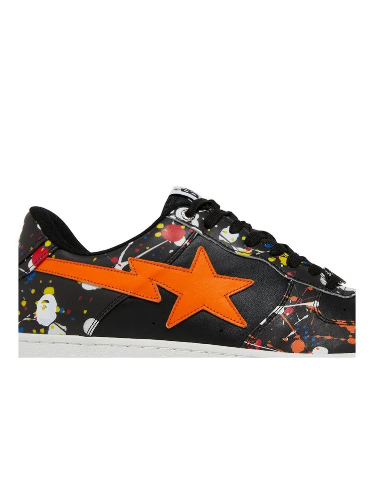 Кроссовки BAPE Bapesta Low 'Paint Splatter - Black' — изображение 3 из 9, черный