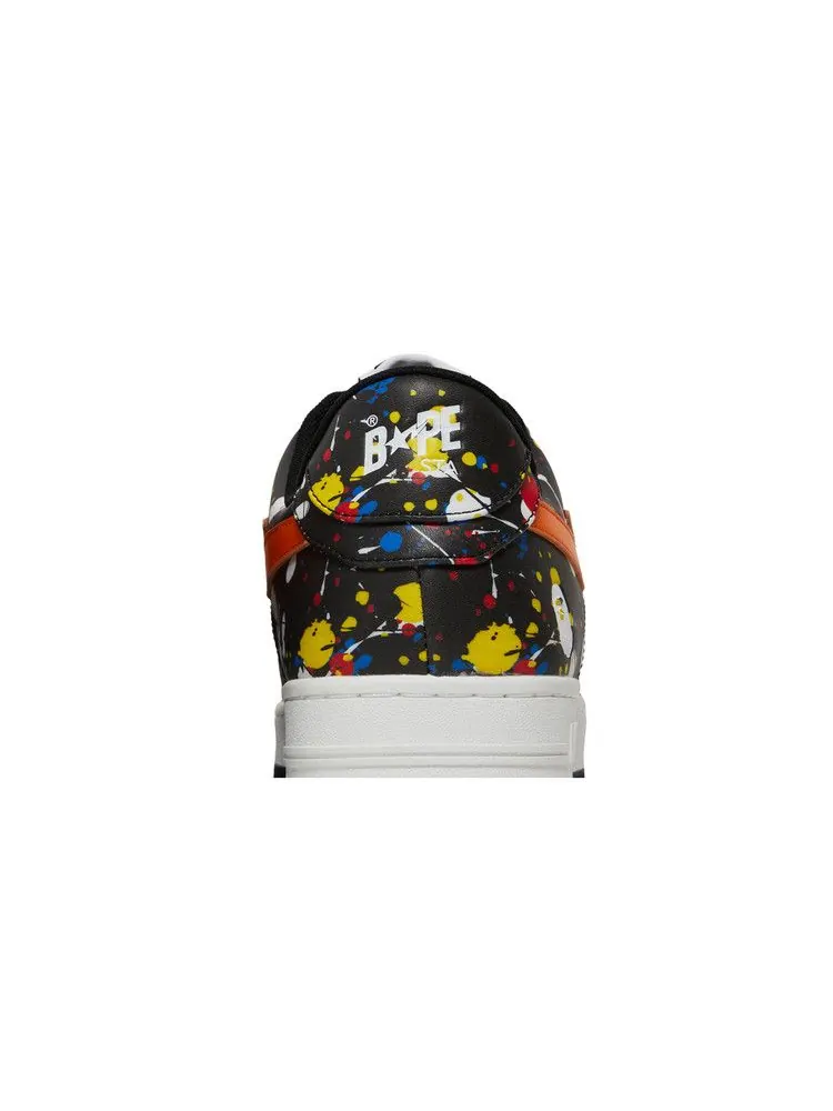 Кроссовки BAPE Bapesta Low 'Paint Splatter - Black' — изображение 8 из 9, черный