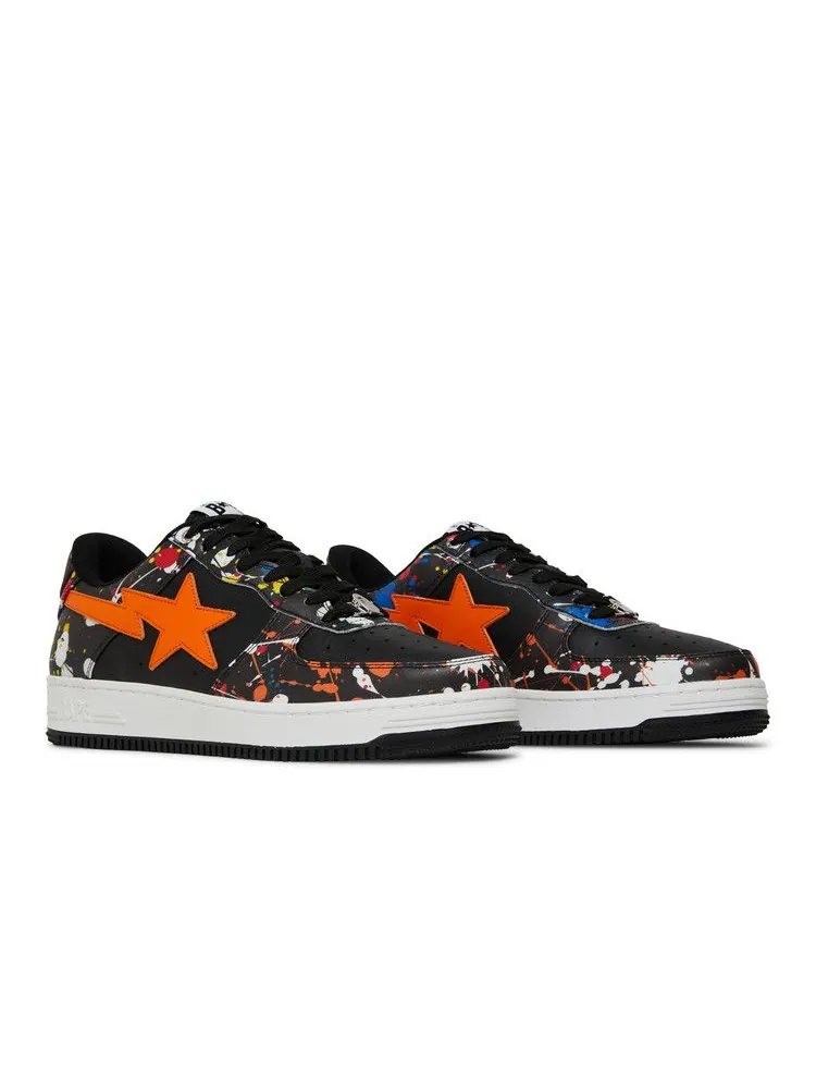 Кроссовки BAPE Bapesta Low 'Paint Splatter - Black' — изображение 9 из 9, черный