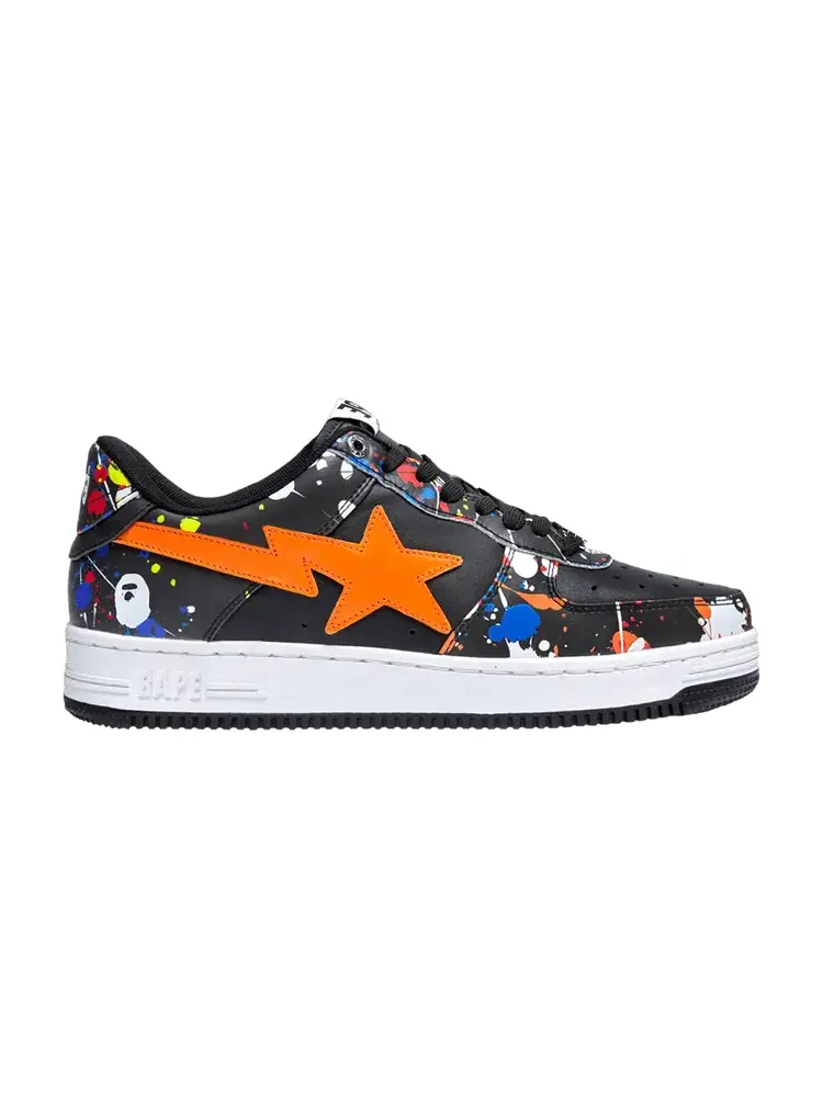 Кроссовки BAPE Wmns Bapesta Paint Splatter Pack - Black — изображение 1 из 1, черный
