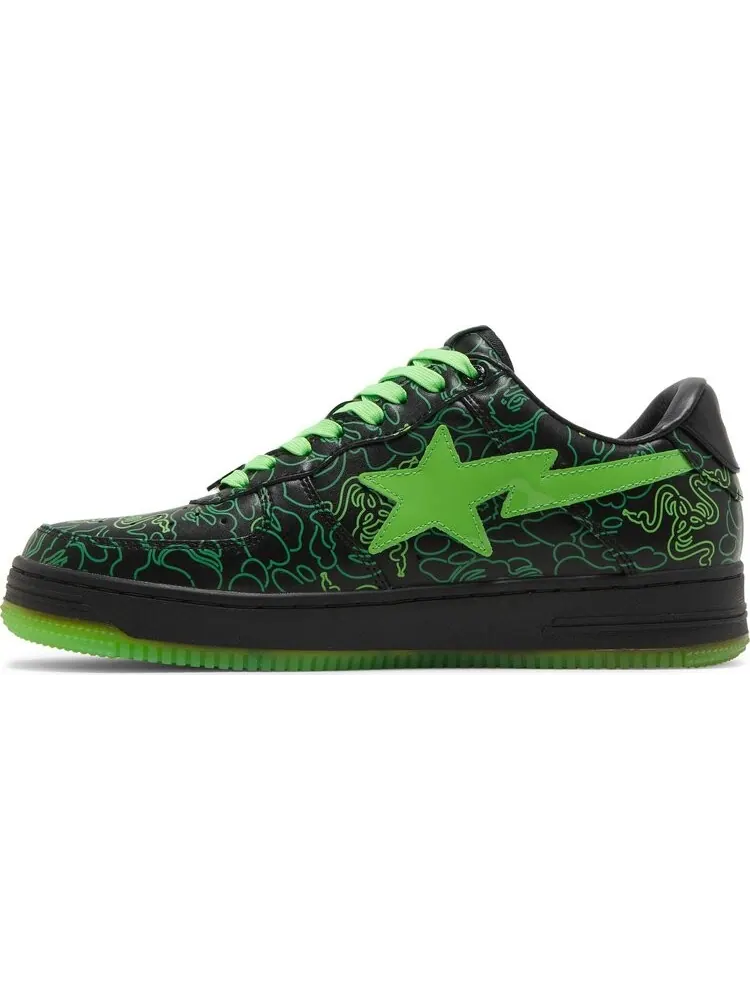 Кроссовки Razer x Bapesta Low M2 Neon Camo — изображение 3 из 8, зеленый