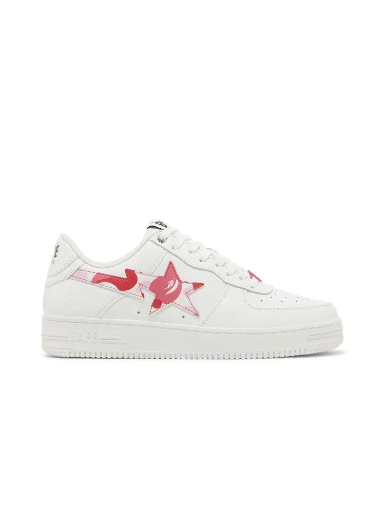 Кроссовки BAPE Bapesta 'ABC Camo - Pink' 2022 — изображение 2 из 9, белый/розовый