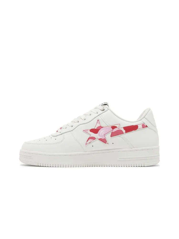 Кроссовки BAPE Bapesta 'ABC Camo - Pink' 2022 — изображение 4 из 9, белый/розовый