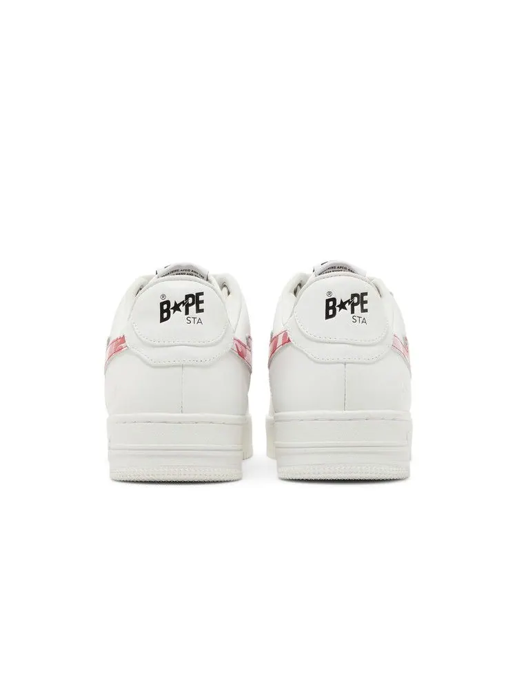 Кроссовки BAPE Bapesta 'ABC Camo - Pink' 2022 — изображение 7 из 9, белый/розовый