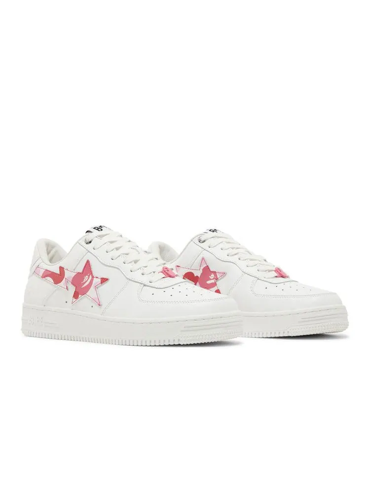 Кроссовки BAPE Bapesta 'ABC Camo - Pink' 2022 — изображение 9 из 9, белый/розовый