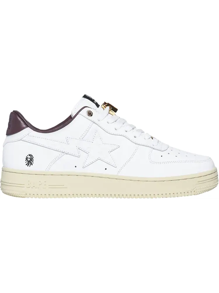 Кроссовки BAPE BLACK x Bapesta 'White Maroon Green' — изображение 1 из 1, белый