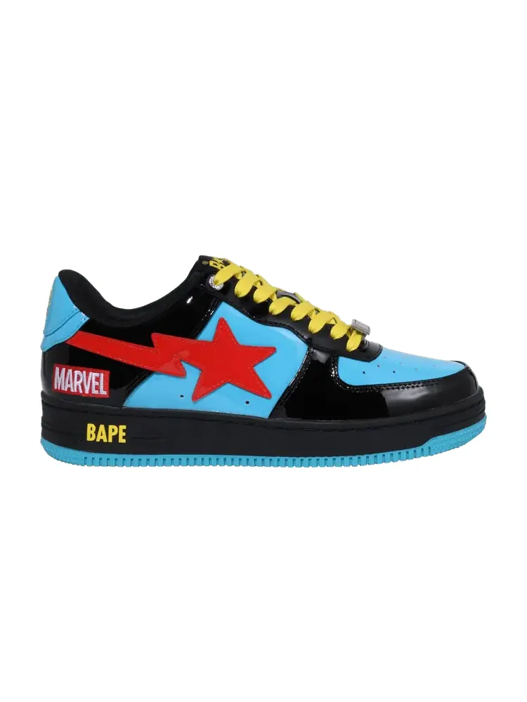 Кроссовки BAPE Marvel x Wmns Bapesta 'Black Widow' — изображение 1 из 1, черный