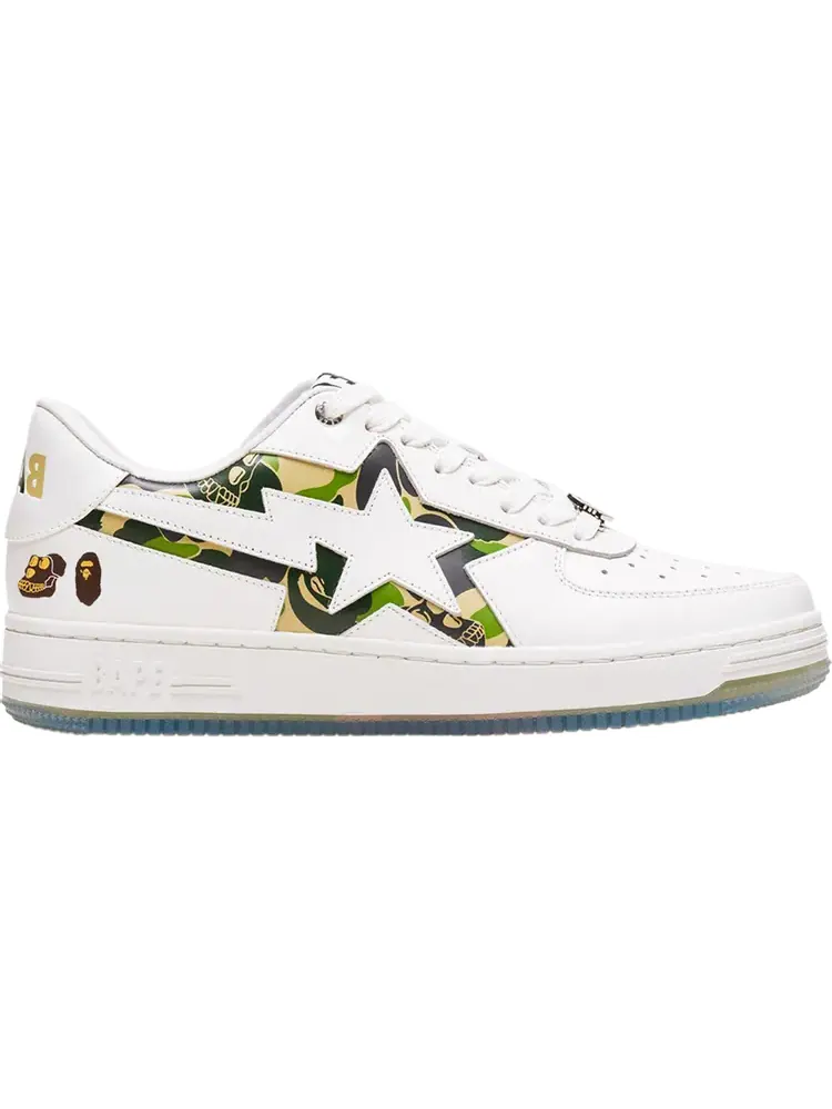 Кроссовки Bored Ape Yacht Club x Bapesta 2 'White Green Camo' — изображение 1 из 1, белый