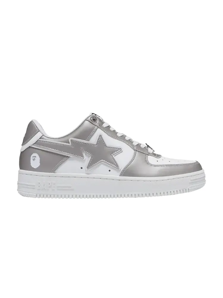 Кроссовки BAPE Wmns Bapesta #4 Silver — изображение 1 из 1, серебряный