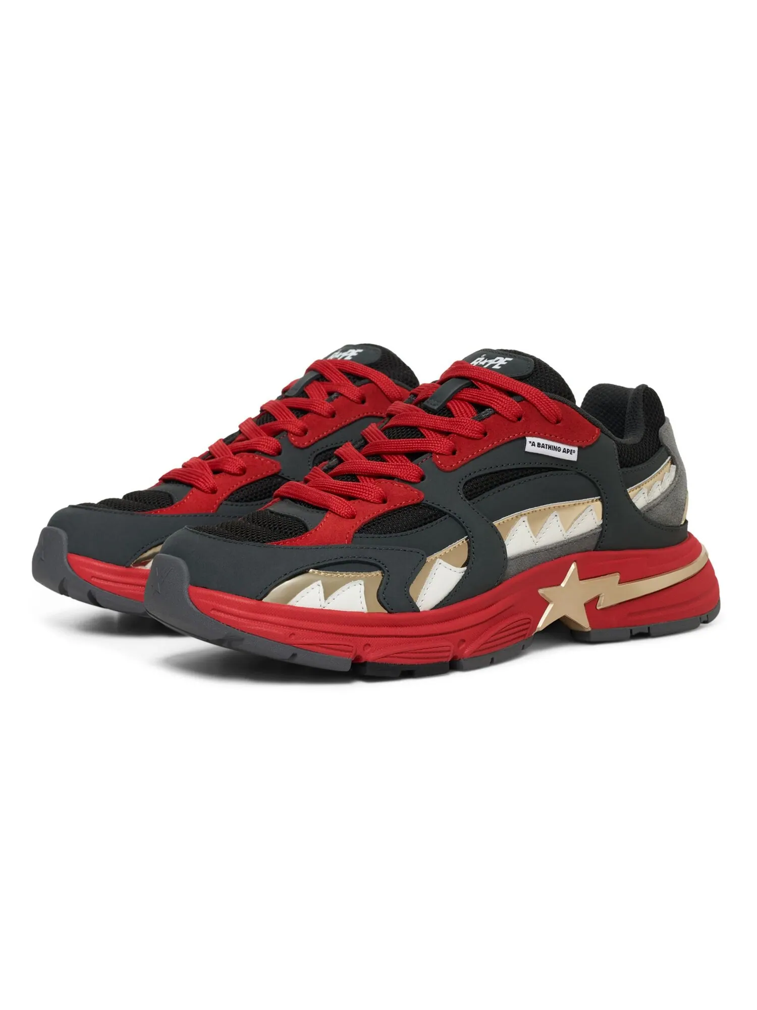 Кроссовки Bape Shark Sta M1 Country Pack - China — изображение 2 из 6, черный/красный