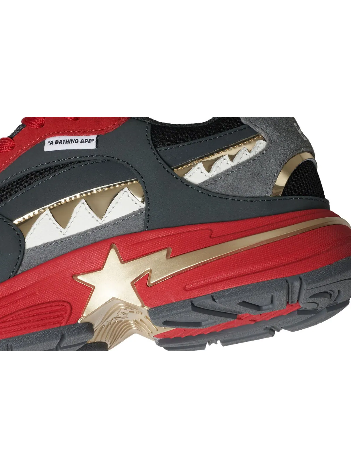 Кроссовки Bape Shark Sta M1 Country Pack - China — изображение 6 из 6, черный/красный