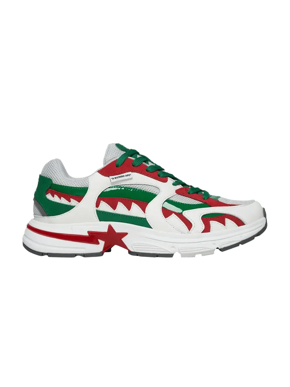 Кроссовки Bape Shark Sta M1 Country Pack - Italy — изображение 1 из 6, зеленый/белый/красный
