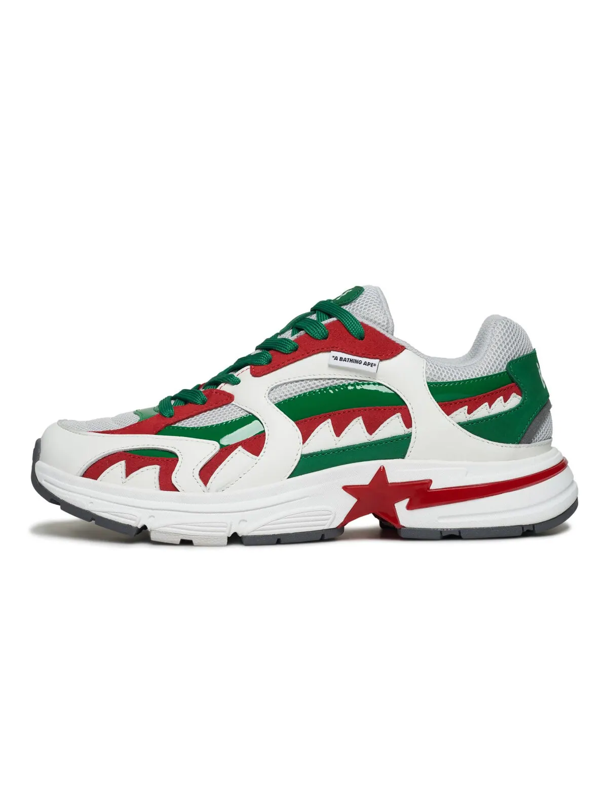Кроссовки Bape Shark Sta M1 Country Pack - Italy — изображение 3 из 6, зеленый/белый/красный
