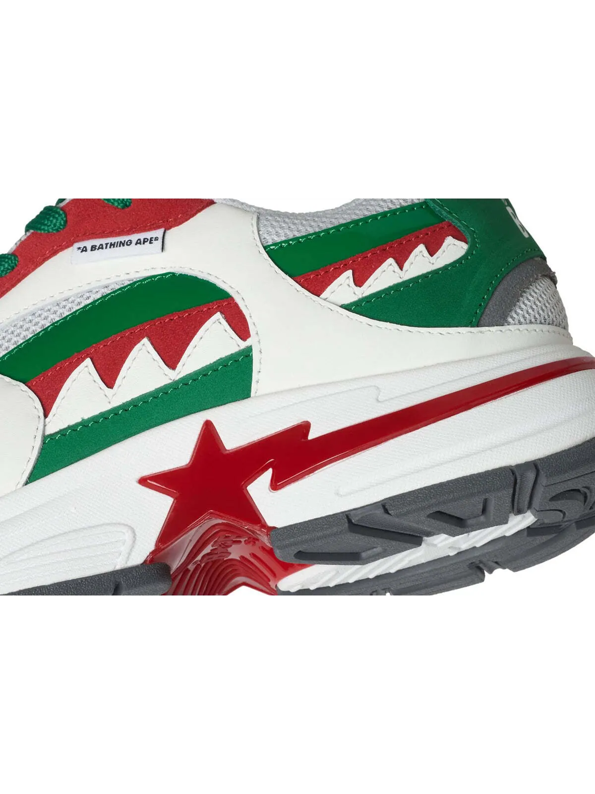 Кроссовки Bape Shark Sta M1 Country Pack - Italy — изображение 6 из 6, зеленый/белый/красный