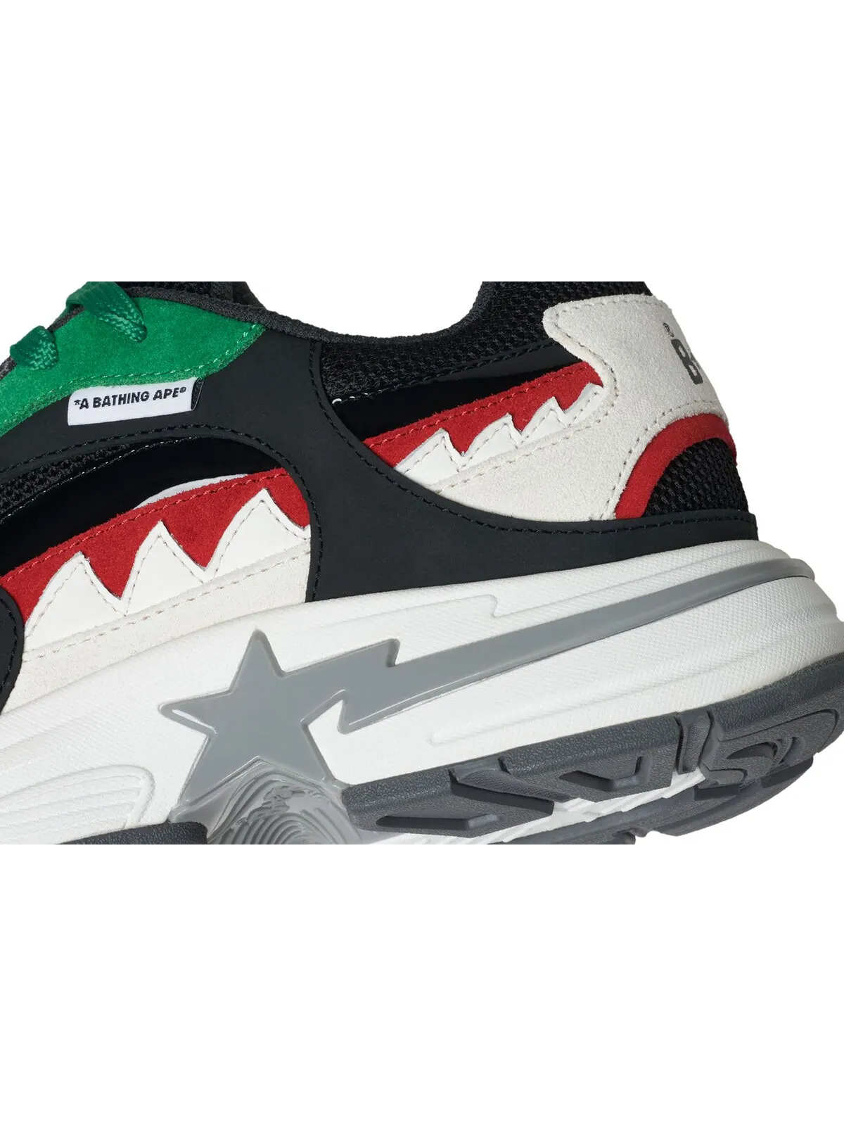 Кроссовки Bape Shark Sta M1 Country Pack - United Arab Emirates — изображение 6 из 6, черный/зеленый/красный