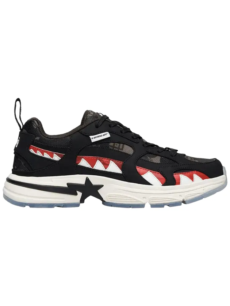 Кроссовки BAPE CLOT x Shark Sta 'Black' — изображение 1 из 1, черный