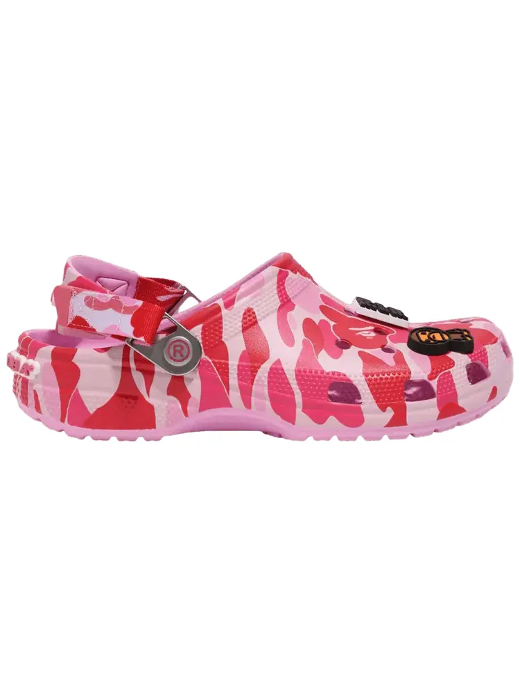 Кроссовки Crocs BAPE x Classic Clog 'ABC Camo - Pink' — изображение 1 из 1, розовый