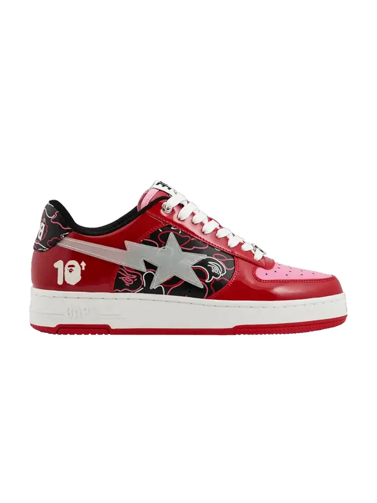 Кроссовки 88Rising x Bapesta #2 — изображение 1 из 1, темный-красный