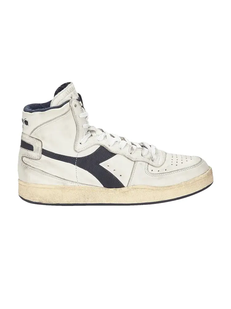 Кроссовки Diadora Mi Basket Used 'White Blue Corsair' — изображение 1 из 1, белый/синий