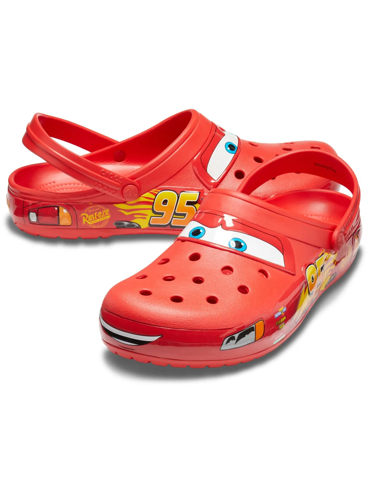 Сабо Crocs Classic Clog «Тачки» Молния Маккуин — изображение 2 из 7, красный