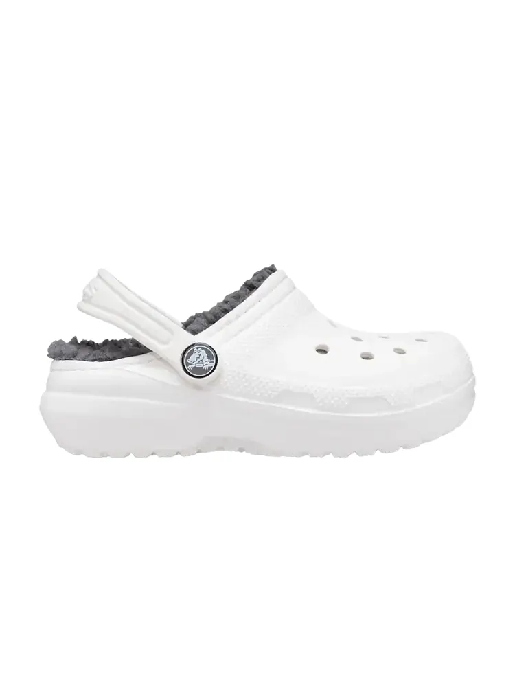Сабо Crocs Classic Lined Clog Kids — изображение 1 из 1, белый серый