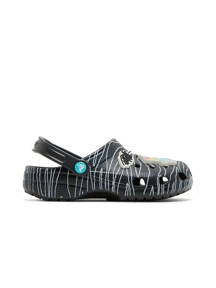 Кроссовки Crocs Ron English x Classic Clog Kids Party Animals - Zebra Black