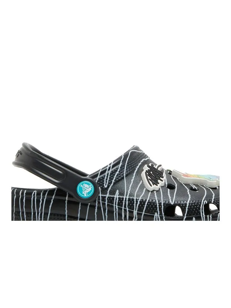 Кроссовки Crocs Ron English x Classic Clog Kids Party Animals - Zebra Black — изображение 2 из 6, черный
