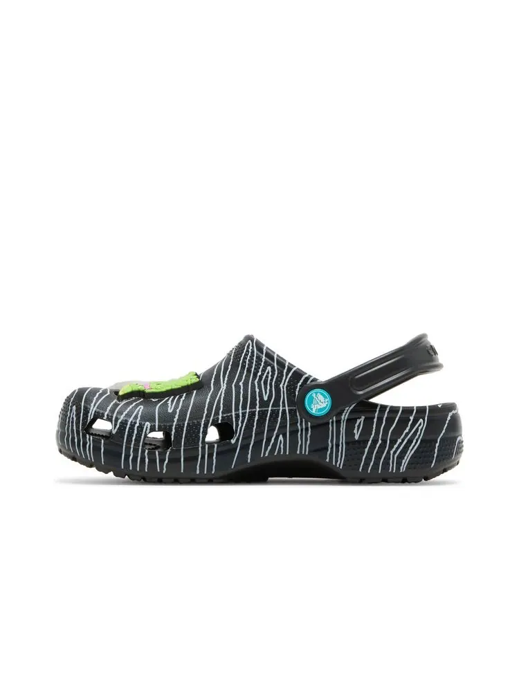 Кроссовки Crocs Ron English x Classic Clog Kids Party Animals - Zebra Black — изображение 3 из 6, черный