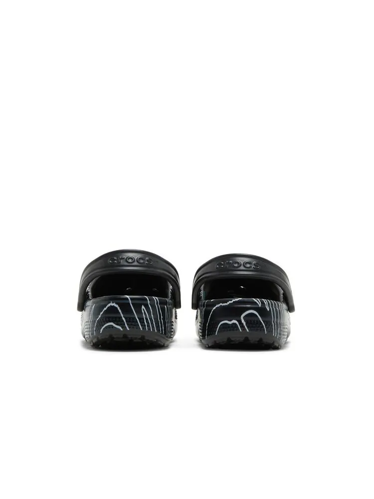 Кроссовки Crocs Ron English x Classic Clog Kids Party Animals - Zebra Black — изображение 6 из 6, черный
