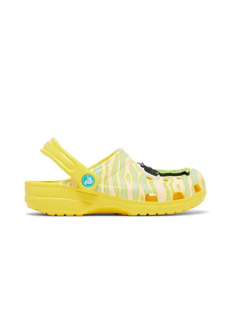Кроссовки Crocs Ron English x Classic Clog Kids Party Animals - Zebra Lemon