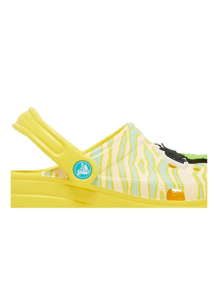 Кроссовки Crocs Ron English x Classic Clog Kids Party Animals - Zebra Lemon — изображение 2 из 6, желтый