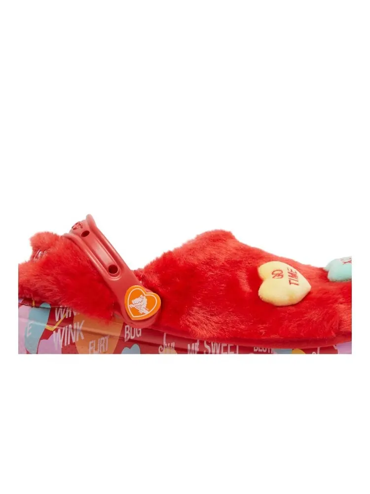 Кроссовки Crocs Sweethearts x Clog Classic Fur — изображение 2 из 4, красный
