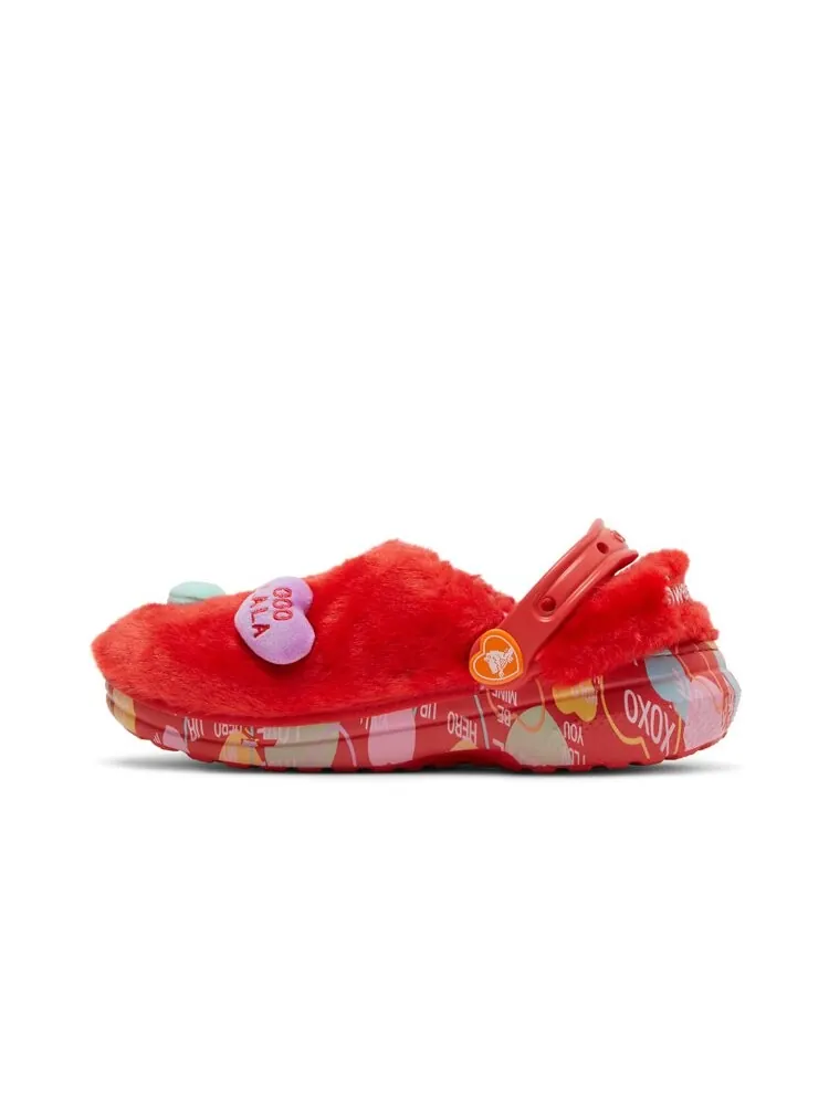 Кроссовки Crocs Sweethearts x Clog Classic Fur — изображение 3 из 4, красный