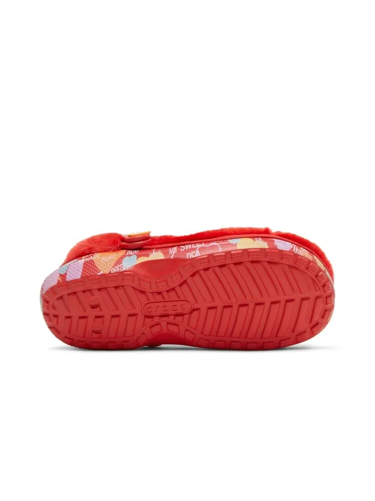 Кроссовки Crocs Sweethearts x Clog Classic Fur — изображение 4 из 4, красный