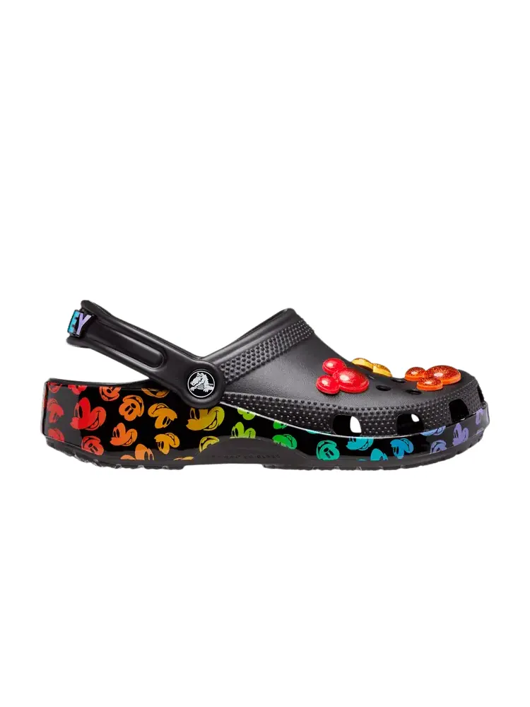 Кроссовки Crocs Disney x Classic Clog 'Mickey Rainbow Celebration' — изображение 1 из 1, черный/мульти