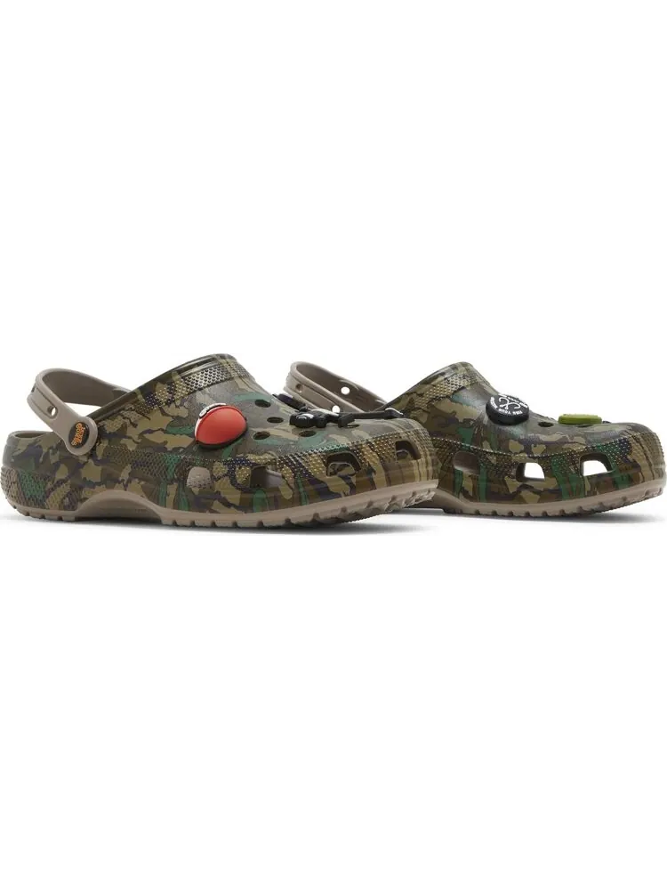 Кроссовки Luke Combs x Classic Clog Mossy Oak Camo — изображение 8 из 8, зеленый