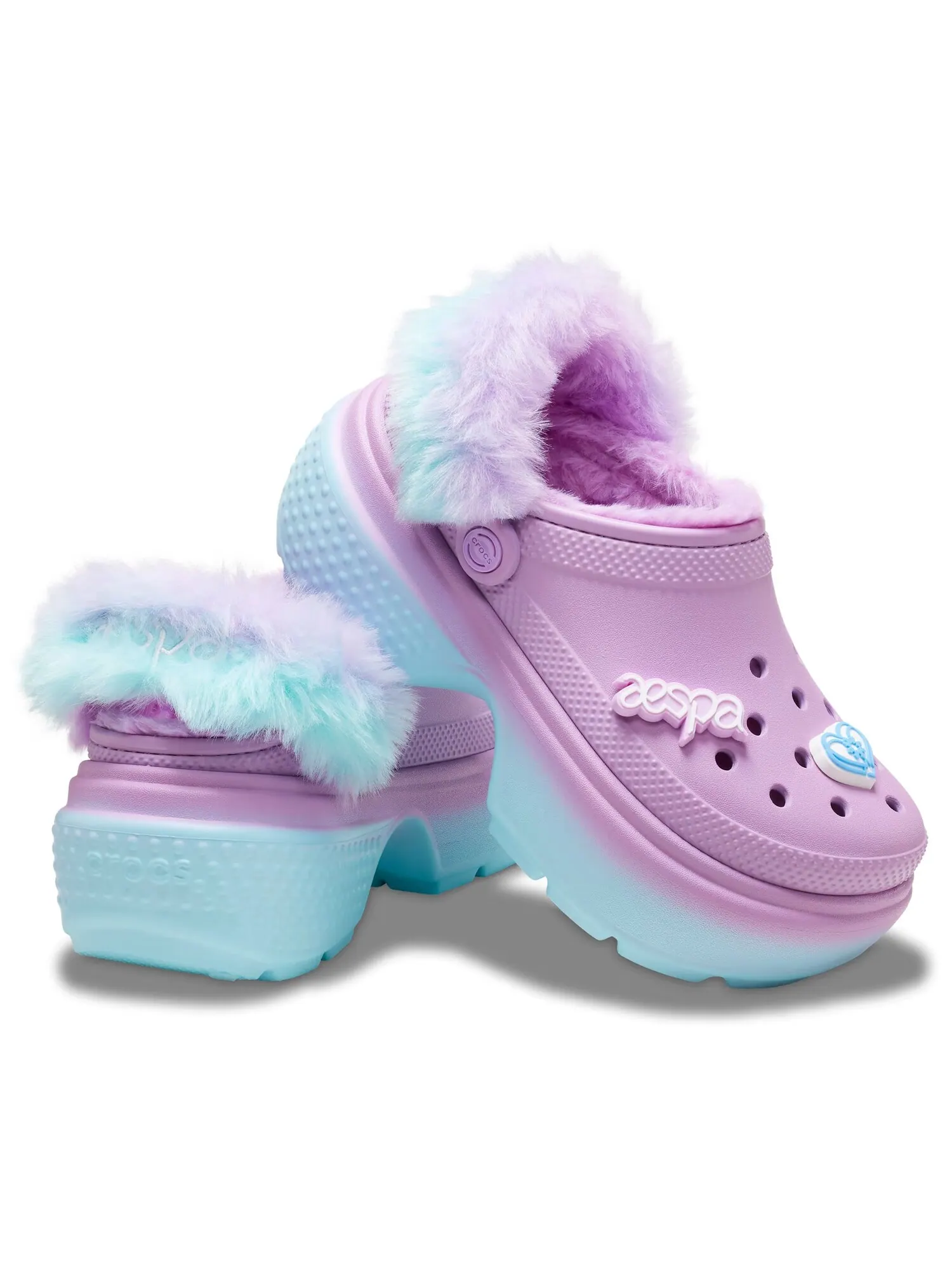 Сабо Crocs x Aespa Stomp Lined — изображение 2 из 6, фиолетовый
